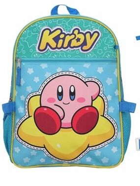 Nintendo Kirby 5 pcs Backpack Set with Detachable Lunch Bag